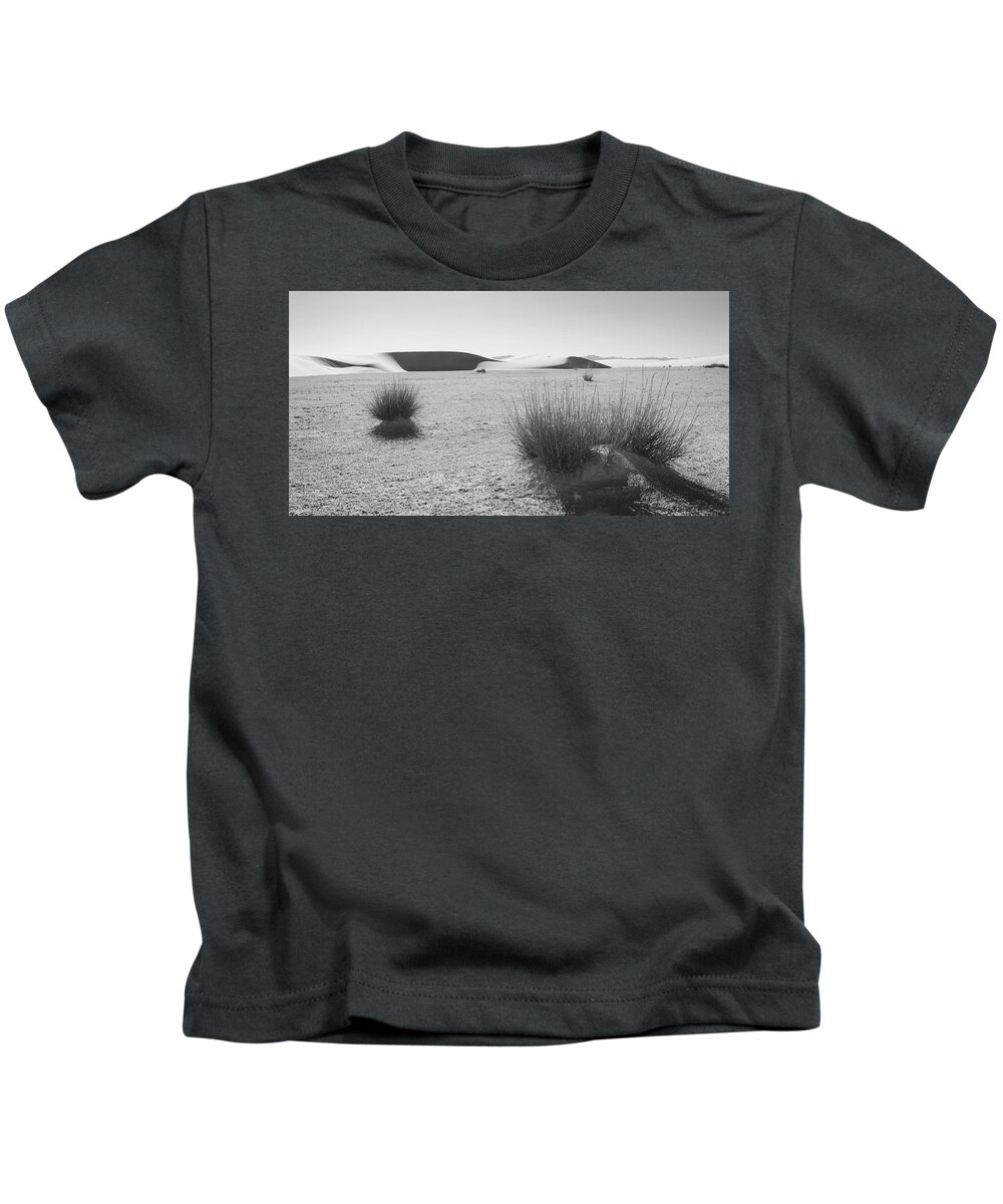 Richard E. Porter Kids T-Shirt featuring the photograph Clinging to Life - White Sands National Monument, New Mexico by Richard Porter