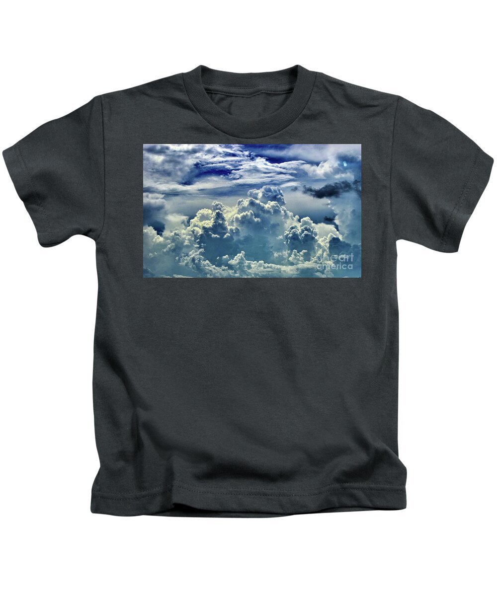 Clouds Kids T-Shirt featuring the photograph Cloudy by Thomas Schroeder