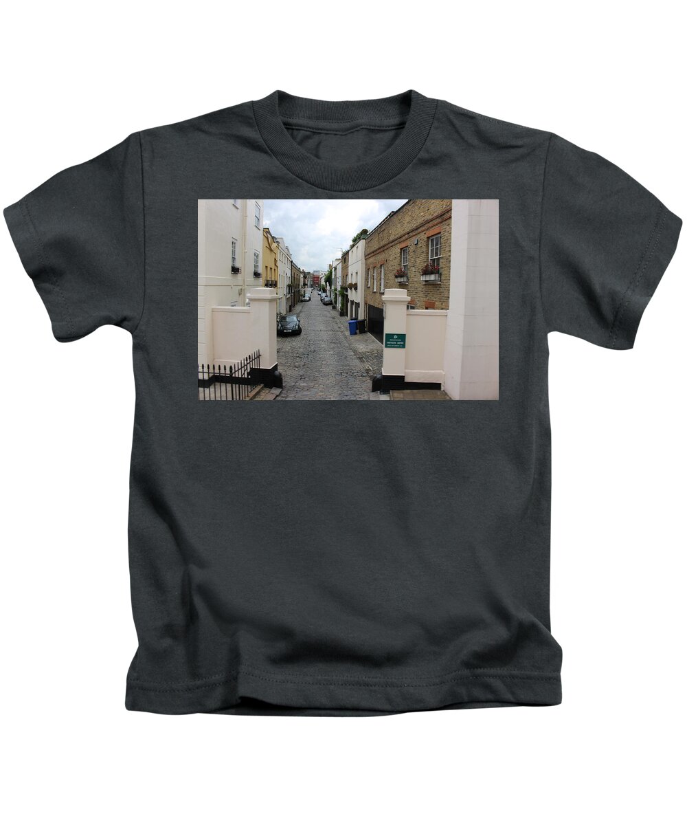 Street Kids T-Shirt featuring the photograph Cobblestone London Street by Laura Smith
