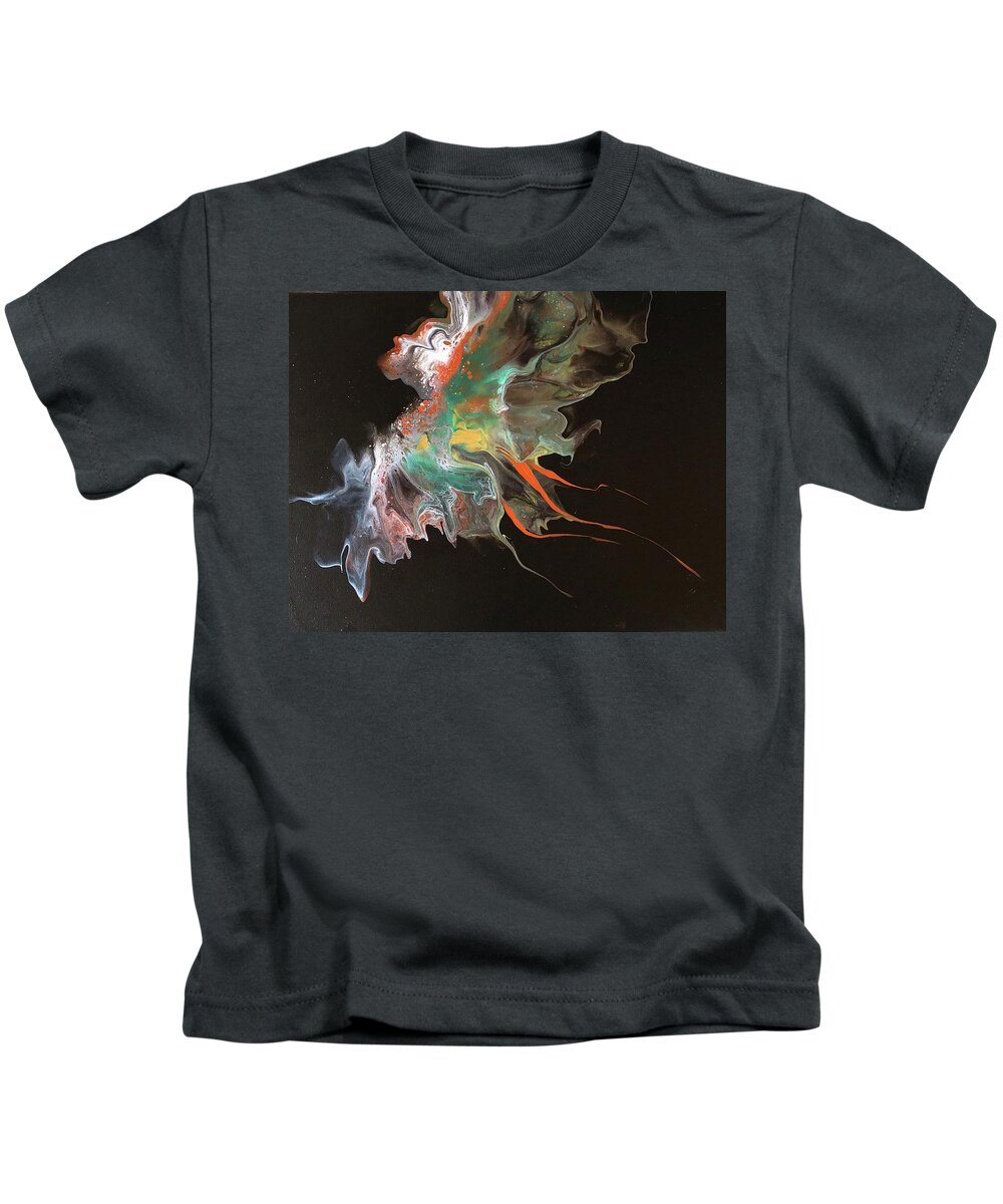 Acrylic Kids T-Shirt featuring the painting Collaboration 1.2 by Christy Sawyer