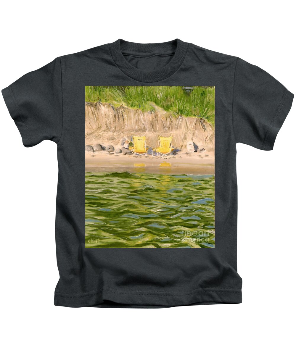 Beach Kids T-Shirt featuring the painting Come Away and Rest Awhile by Deborah Bergren