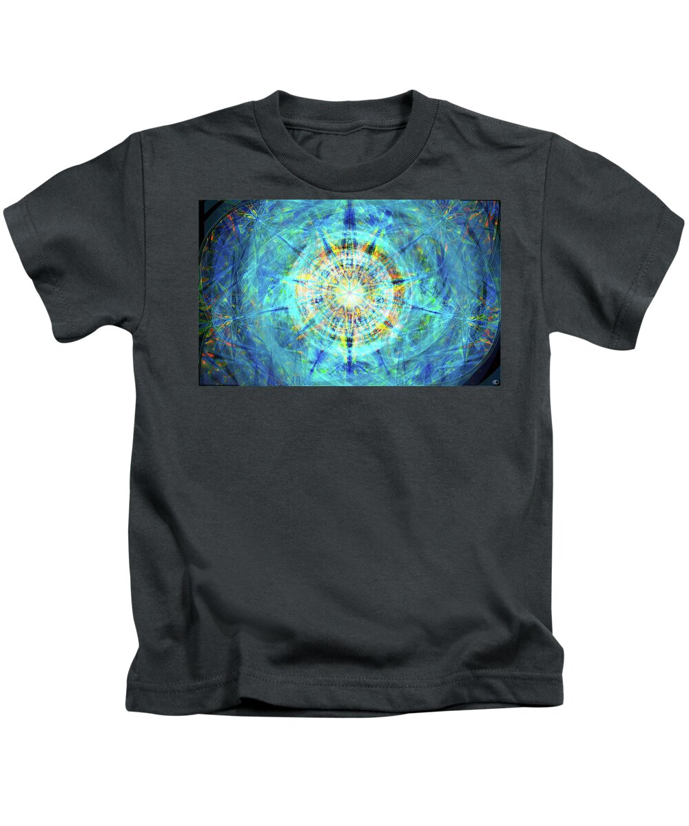 Spiral Kids T-Shirt featuring the digital art Concentrica by Kenneth Armand Johnson