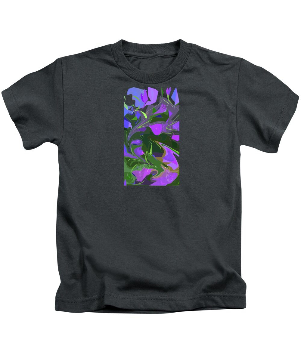Abstract Kids T-Shirt featuring the digital art Corner Flower Shop by Gina Harrison