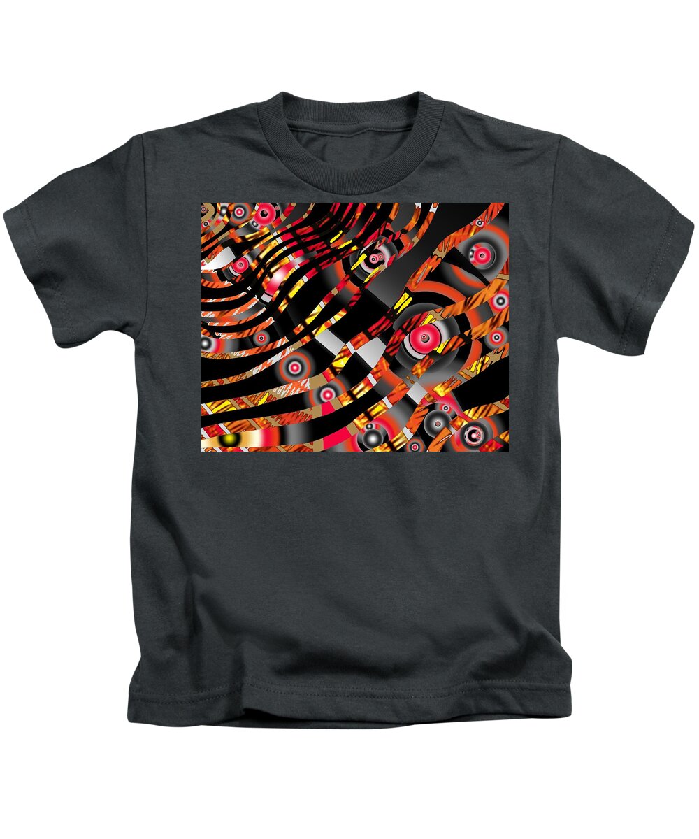 Modern Abstract Kids T-Shirt featuring the drawing Cosmic Cluster by Joan Stratton