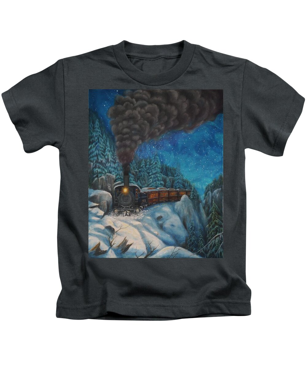 Courage Kids T-Shirt featuring the painting Courage, Power, Love by Matt Konar