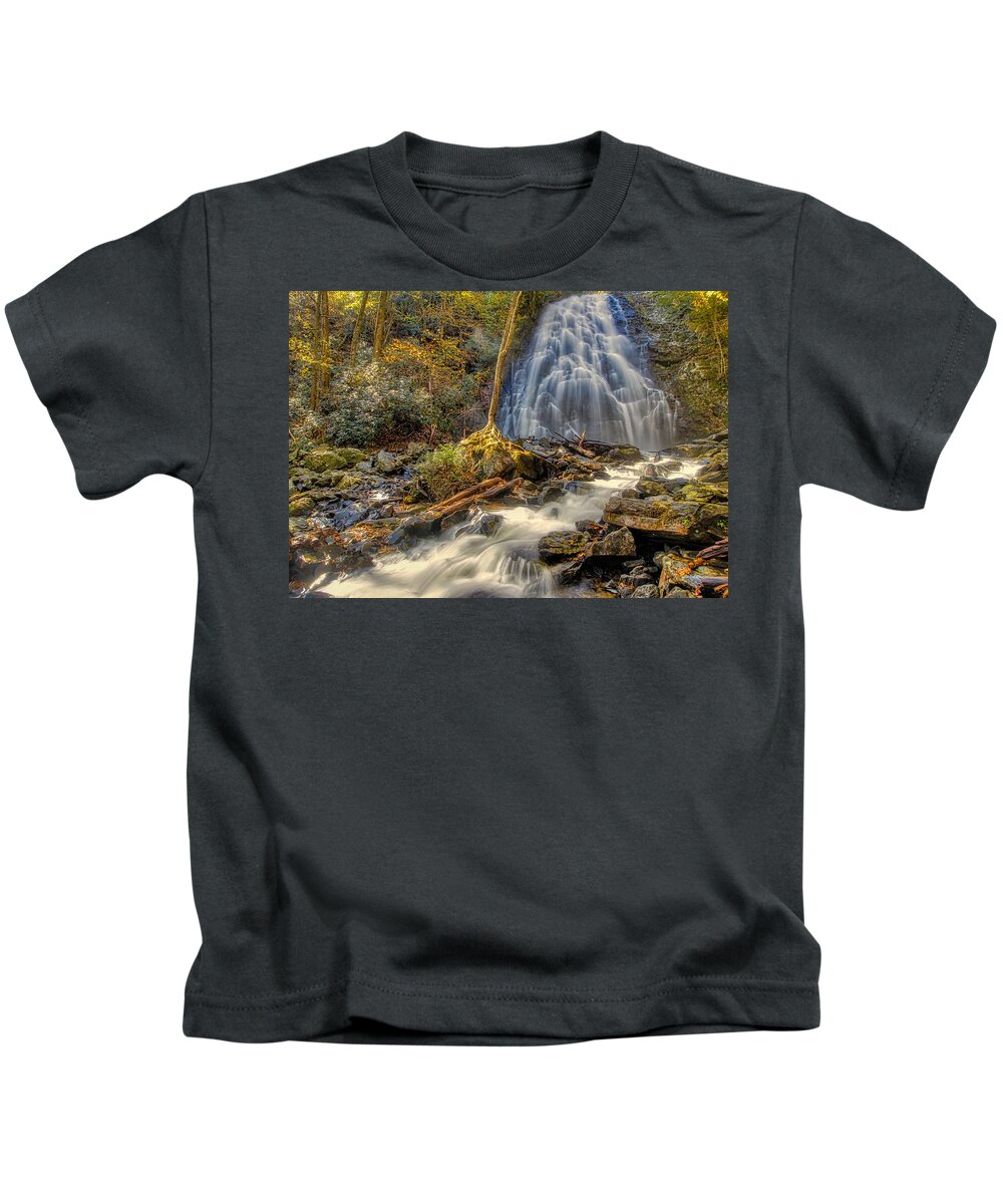 Waterfall Kids T-Shirt featuring the photograph Crabtree Falls by Dana Foreman