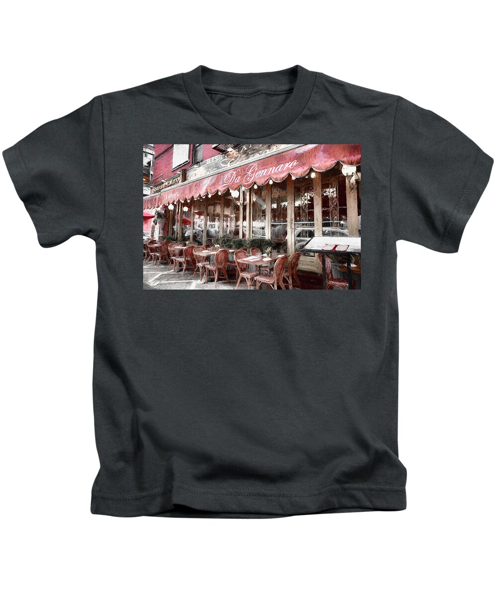 Little Italy Kids T-Shirt featuring the photograph Da Gennaro 2.0 by Alison Frank