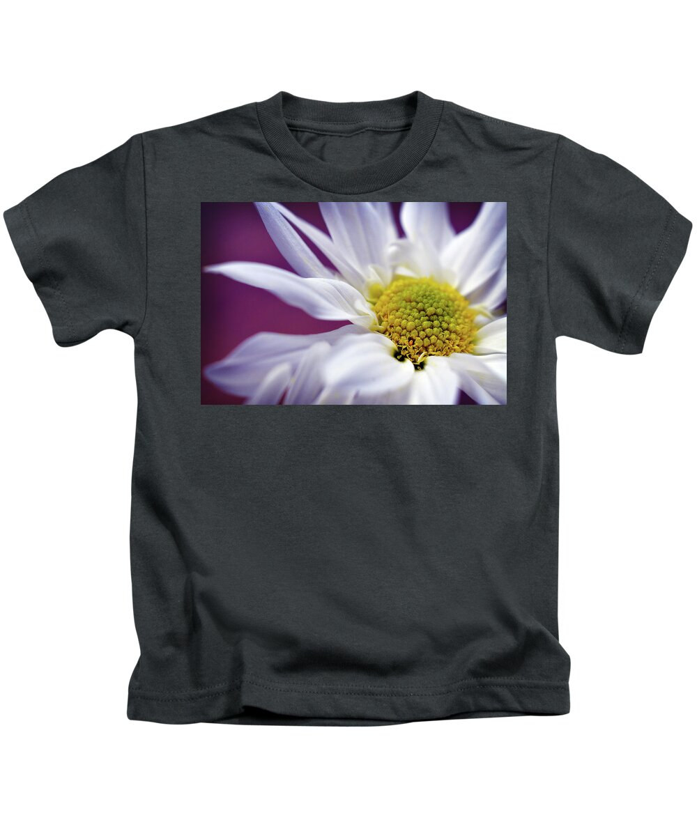 White Daisy Flower Kids T-Shirt featuring the photograph Daisy Mine by Michelle Wermuth