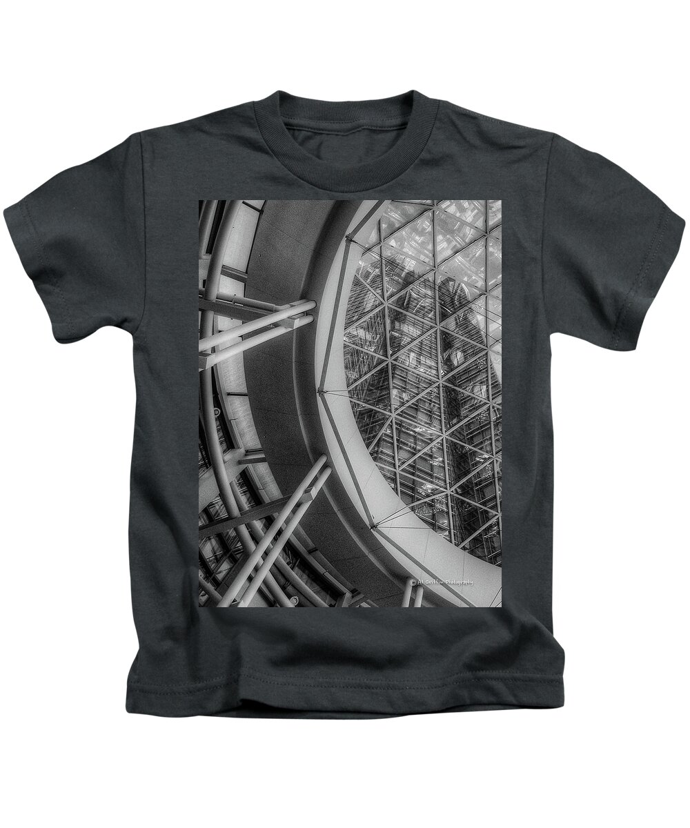 Oklahoma City Skyline Kids T-Shirt featuring the photograph Devon Tower Atrium by Al Griffin