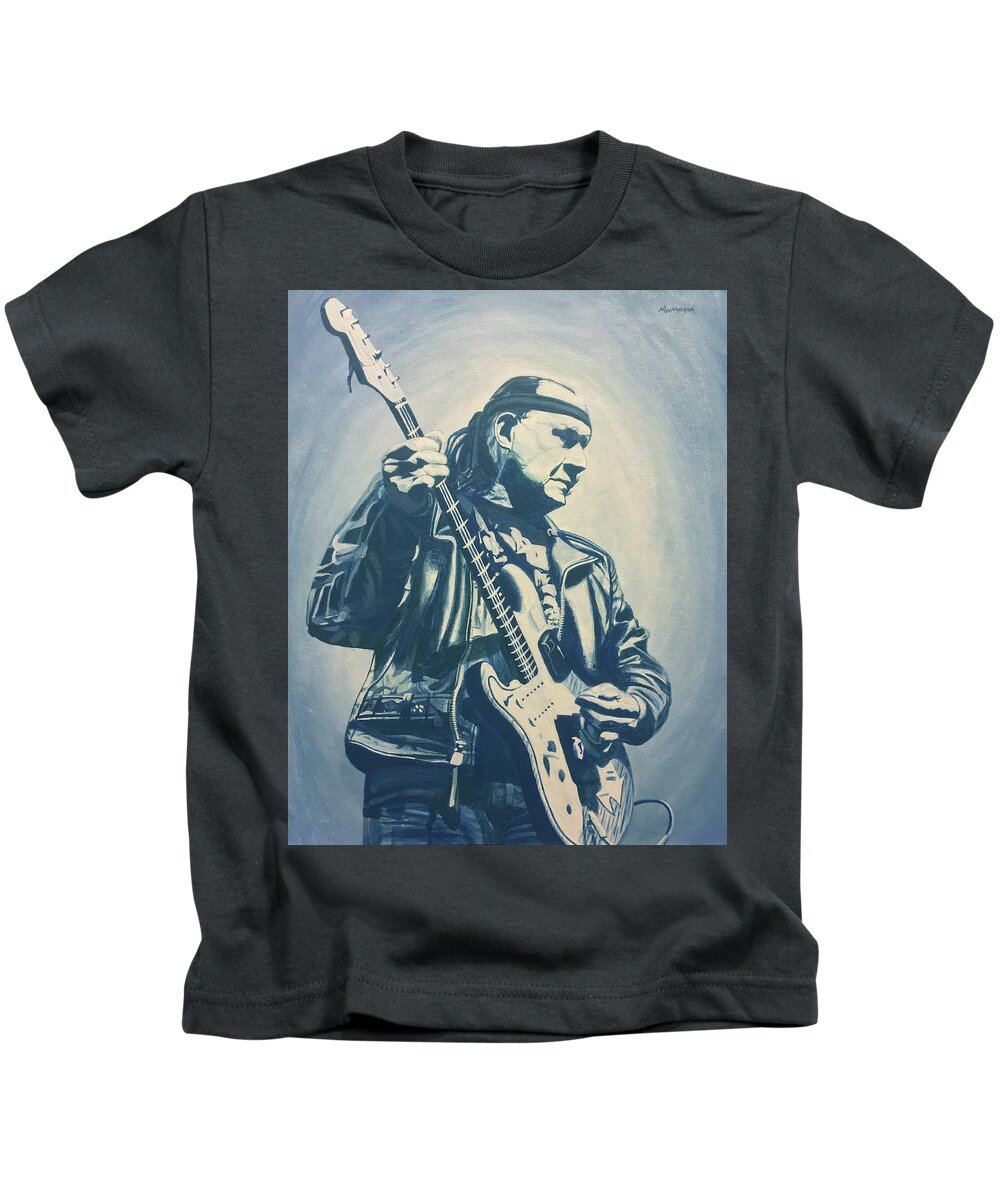 Dick Dale Kids T-Shirt featuring the painting Dick Dale by Michael Morgan