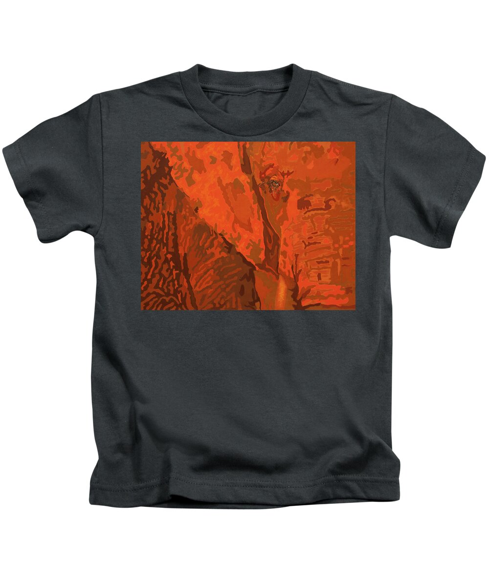Elephant Kids T-Shirt featuring the painting Do You See Me? by Cheryl Bowman