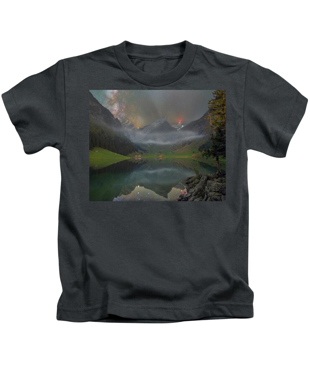 Mountains Kids T-Shirt featuring the photograph Doomed by Ralf Rohner