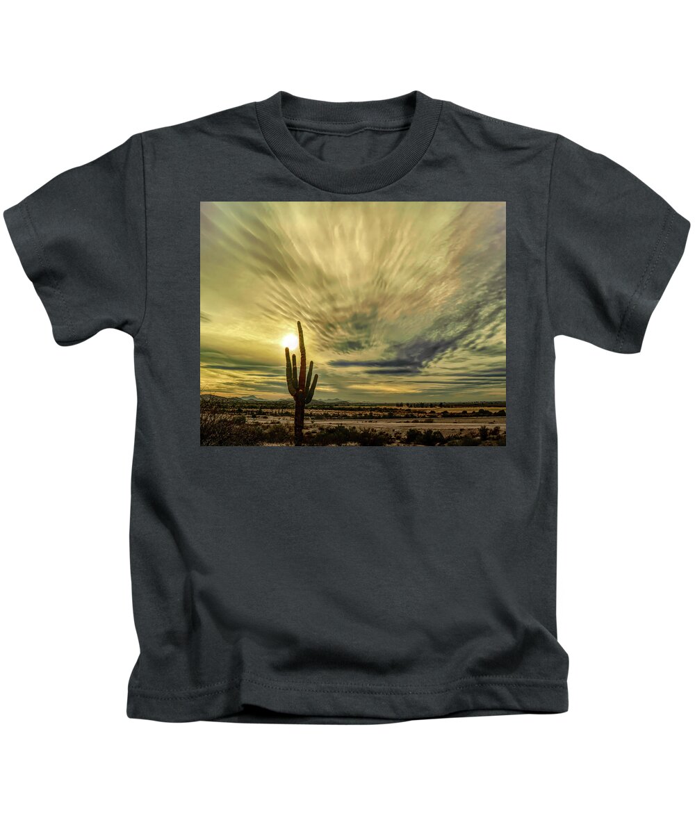 Arizona Kids T-Shirt featuring the photograph Dramatic Sky by Ken Mickel