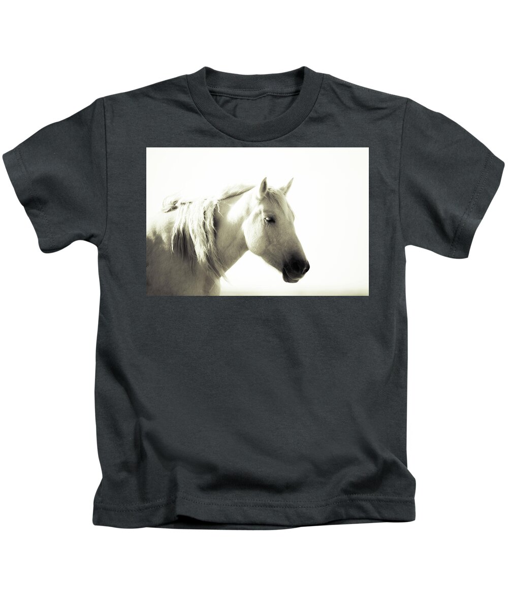 Wild Horses Kids T-Shirt featuring the photograph Dreamy mare by Mary Hone
