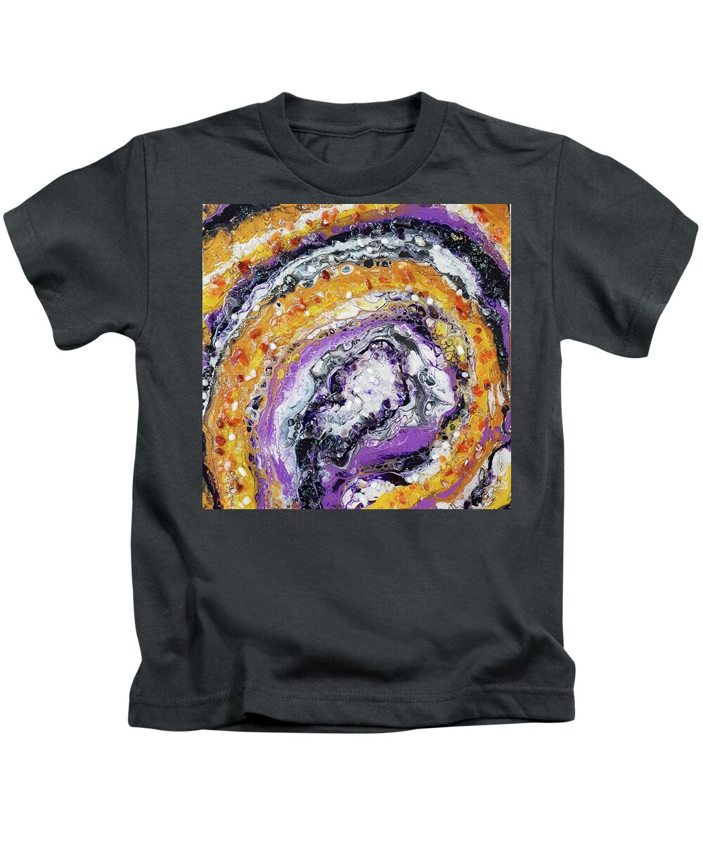 Acrylic Kids T-Shirt featuring the mixed media Earth Gems #18 w022 by Lori Sutherland