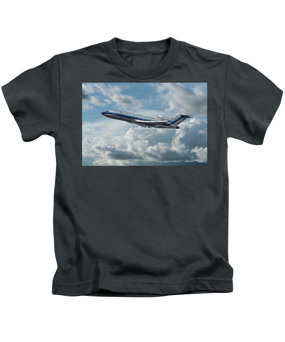 Eastern Airlines Kids T-Shirt featuring the photograph Eastern Airlines Boeing 727 by Erik Simonsen
