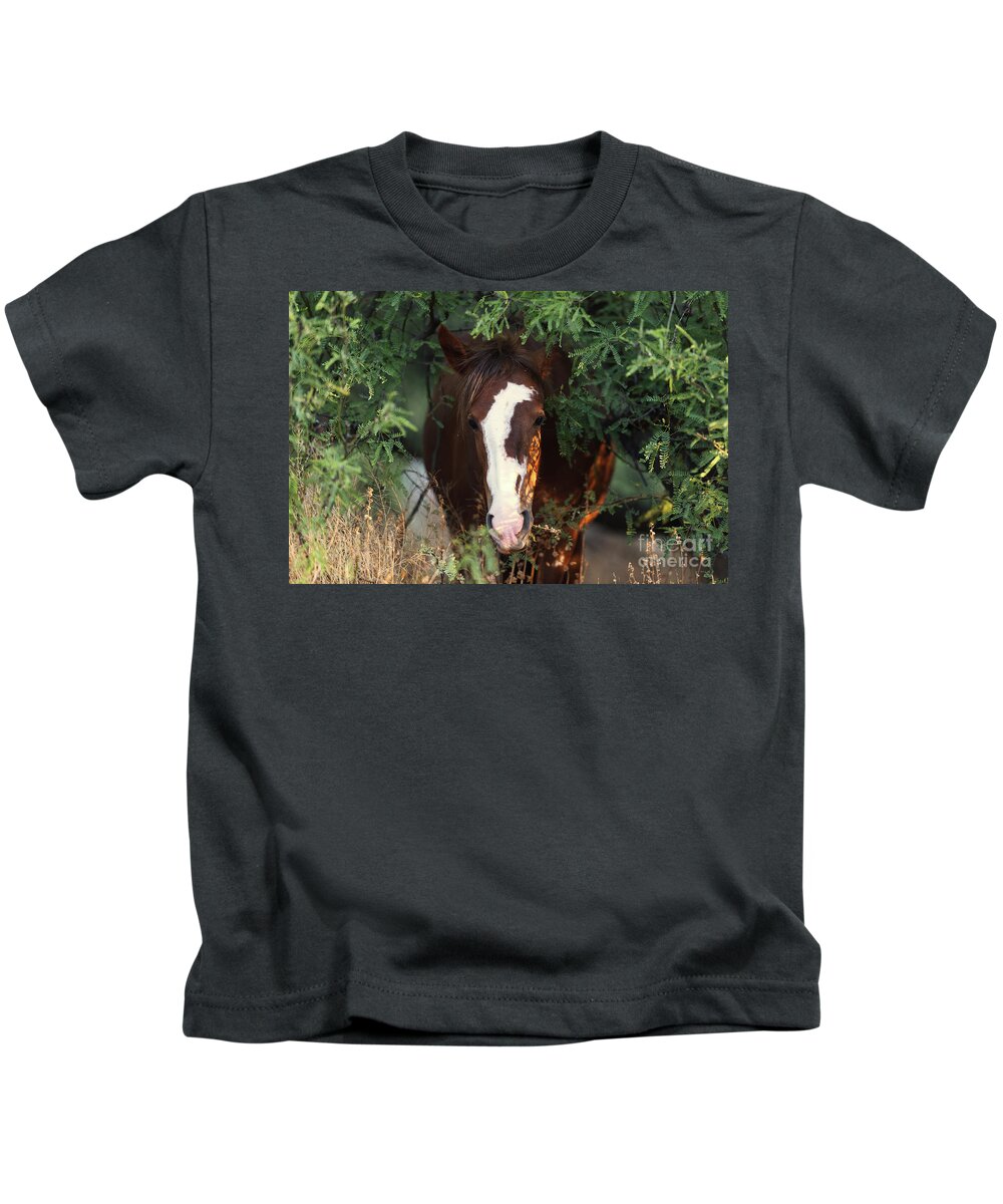 Mare Kids T-Shirt featuring the photograph Emerging by Shannon Hastings