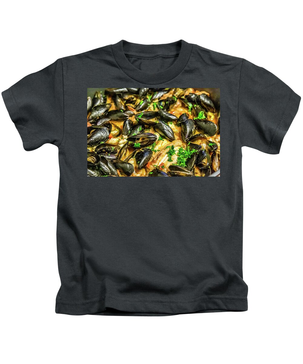 Gray Mouthed Dog Kids T-Shirt featuring the photograph Fish soup without thorns by Vivida Photo PC