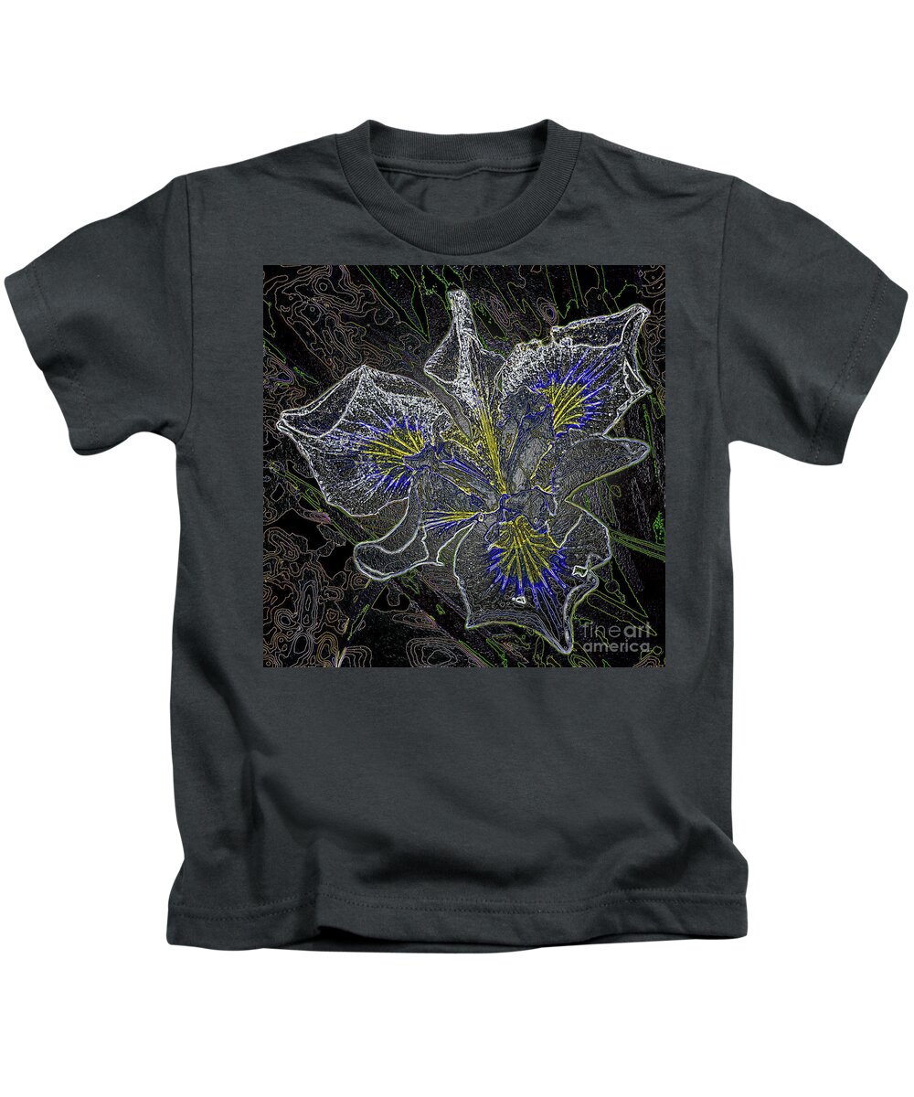 Abstract Kids T-Shirt featuring the photograph Floating Orchid by Roslyn Wilkins