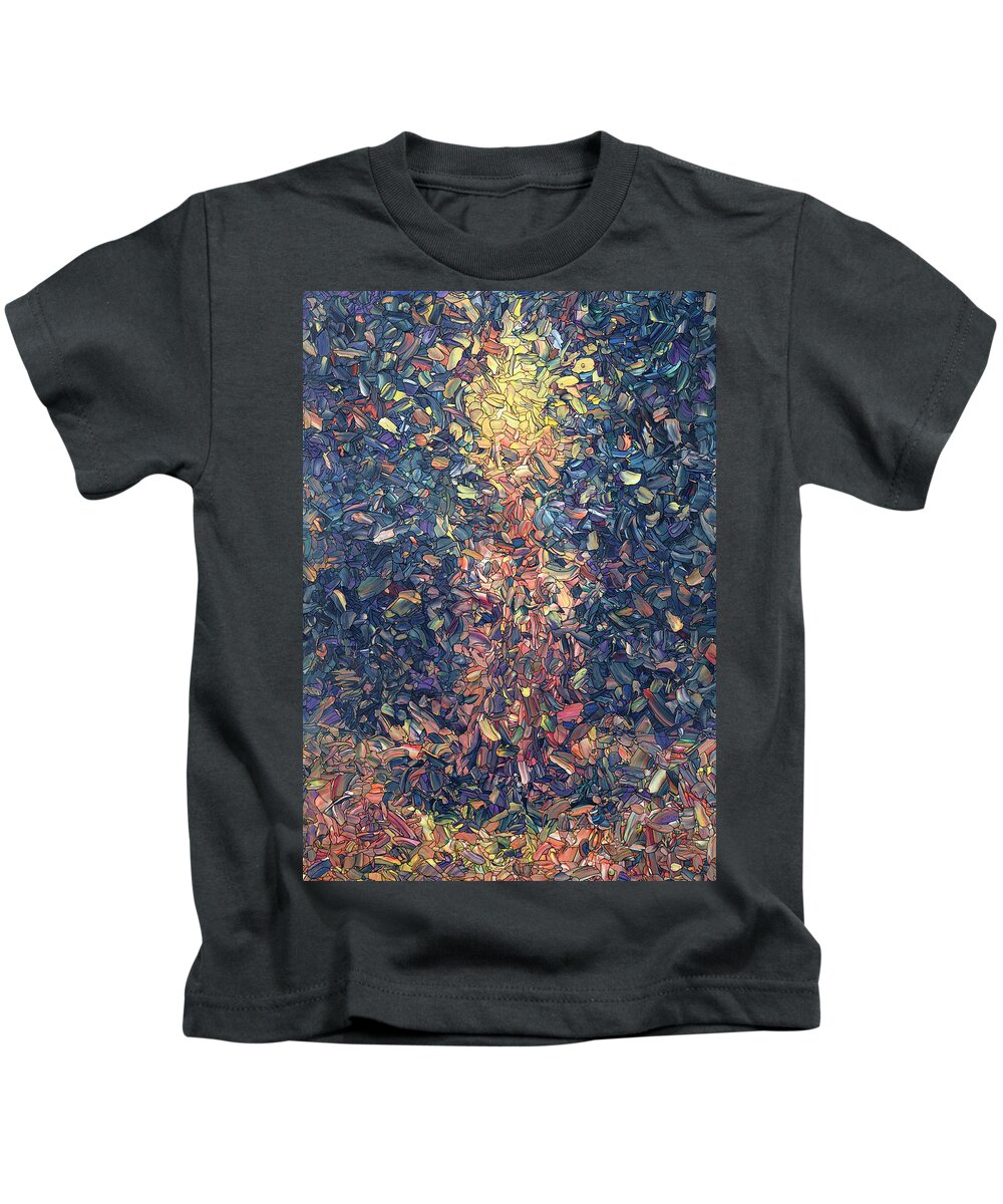 Candle Kids T-Shirt featuring the painting Fragmented Flame by James W Johnson