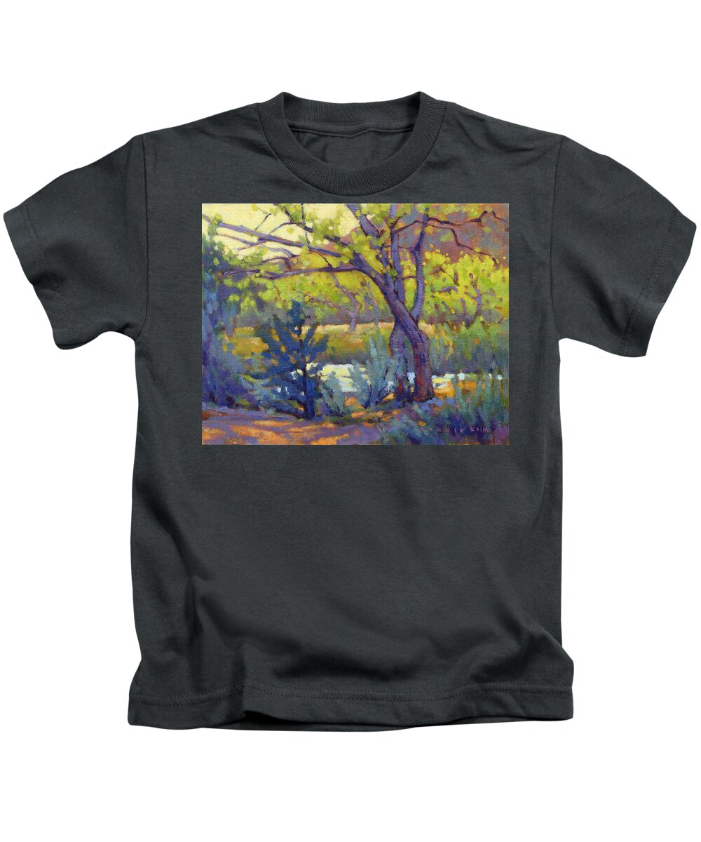 Trees Kids T-Shirt featuring the painting Friends by Konnie Kim