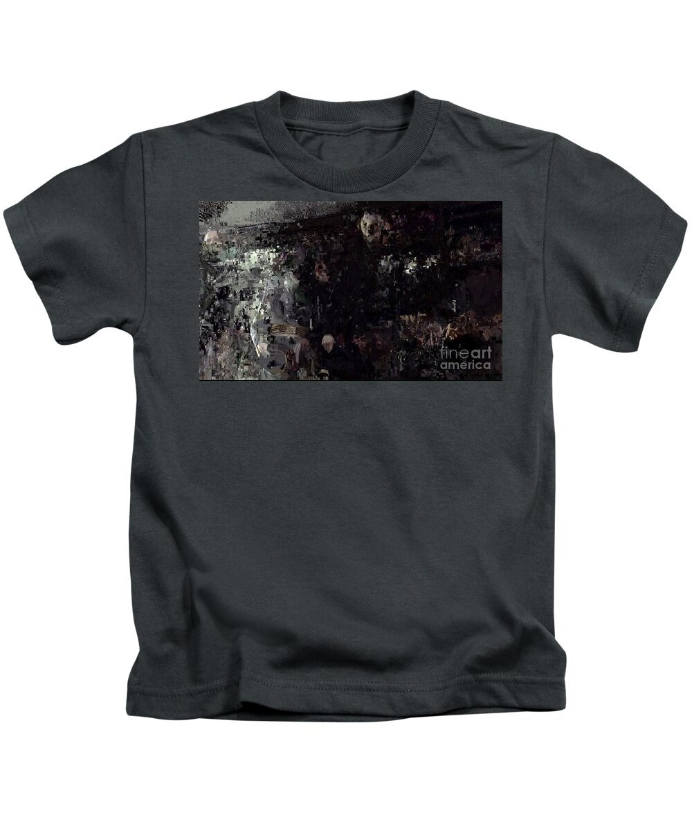 Assembly Kids T-Shirt featuring the painting From the Past by Archangelus Gallery