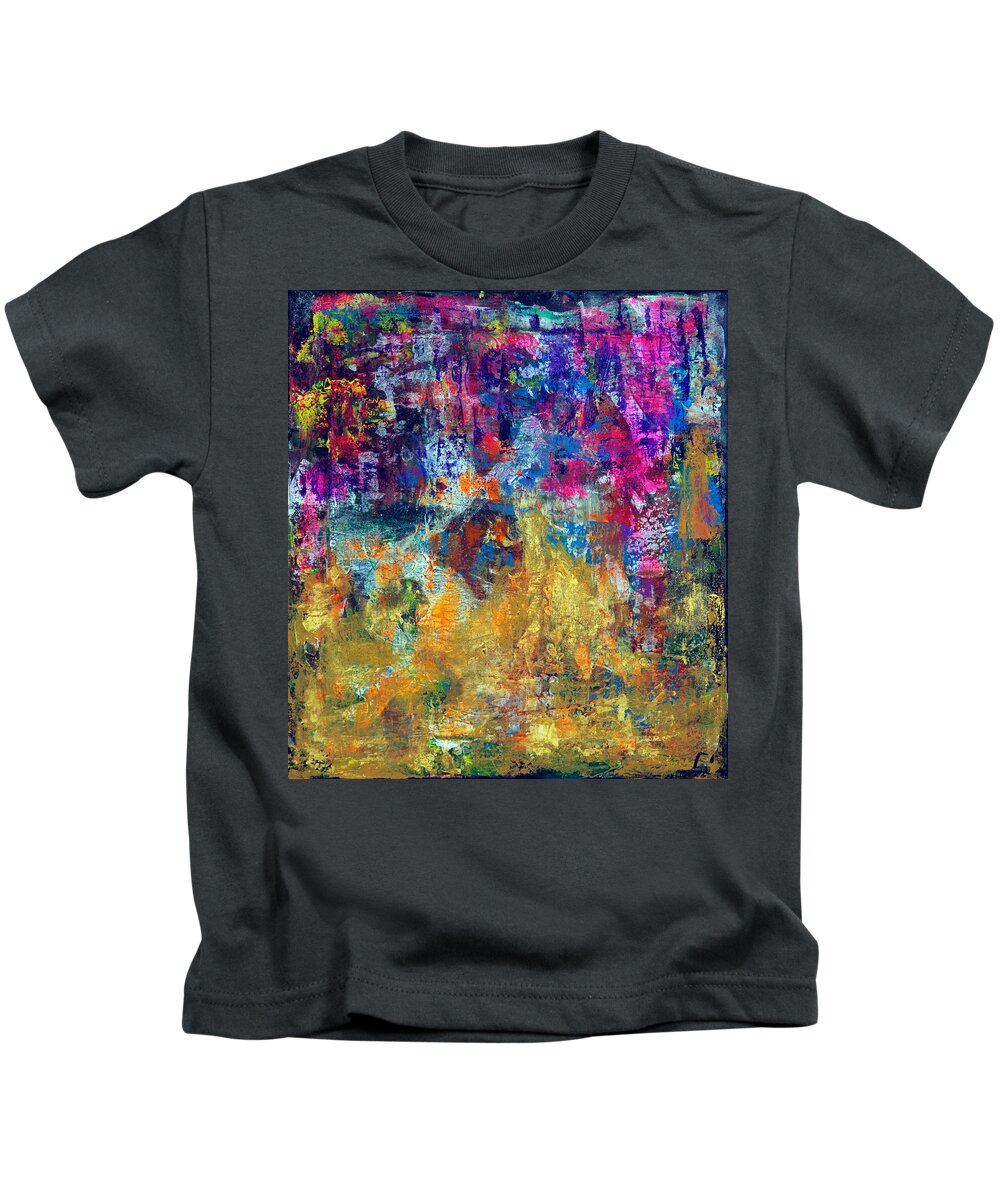 Gamma 10 Kids T-Shirt featuring the painting Gamma #10 Abstract by Sensory Art House