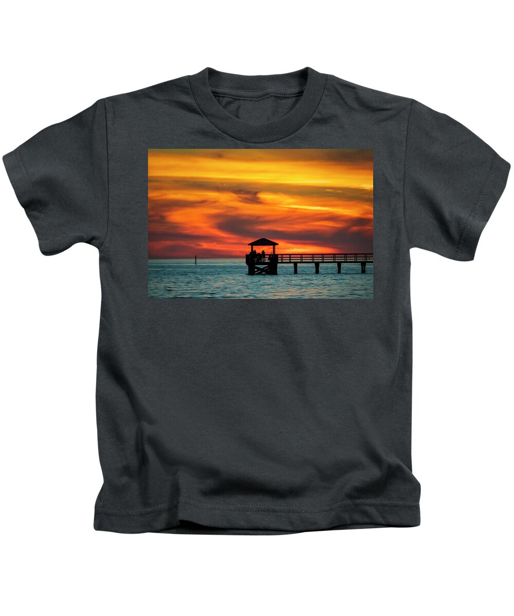 Landscape Kids T-Shirt featuring the photograph Golden Sunset by JASawyer Imaging