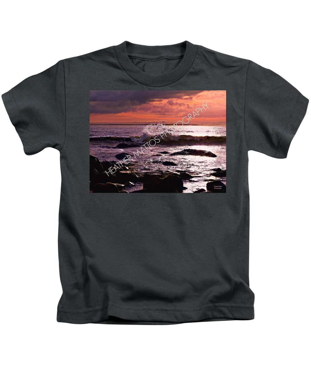 Sunset Kids T-Shirt featuring the photograph Gooseberry Island Sunset by Heather M Photography