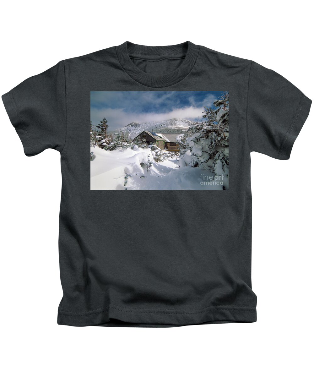 Appalachian Trail Kids T-Shirt featuring the photograph Greenleaf Hut - White Mountains New Hampshire by Erin Paul Donovan