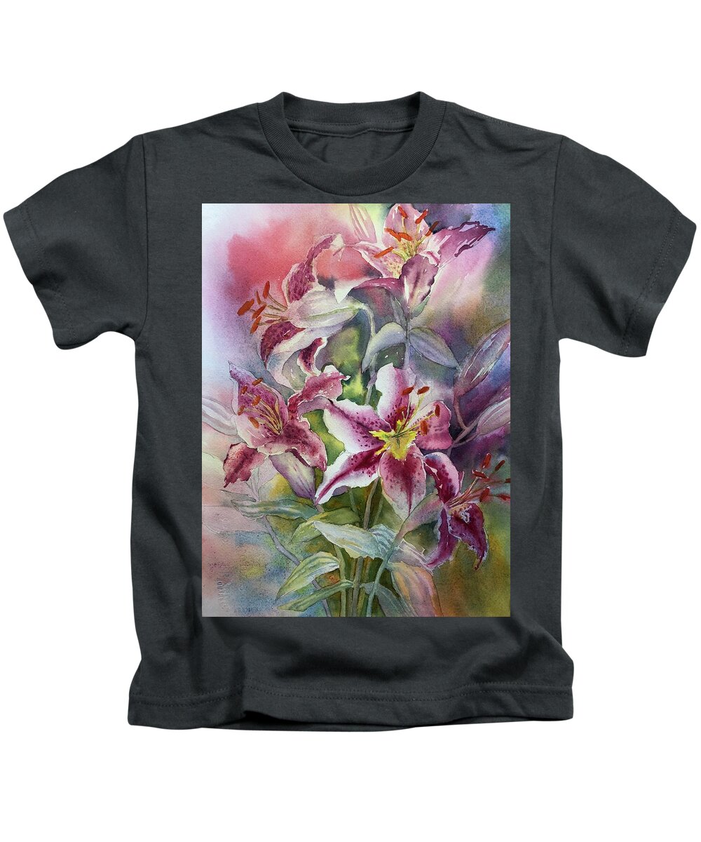 Stargazers Kids T-Shirt featuring the painting Heaven Scent by Tara Moorman