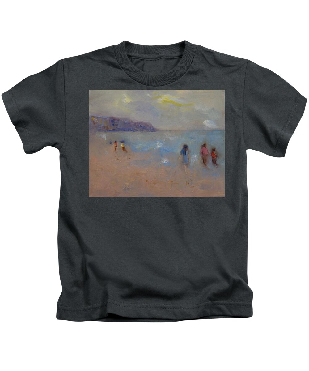 Oil Painting Kids T-Shirt featuring the painting High Tide by Suzy Norris