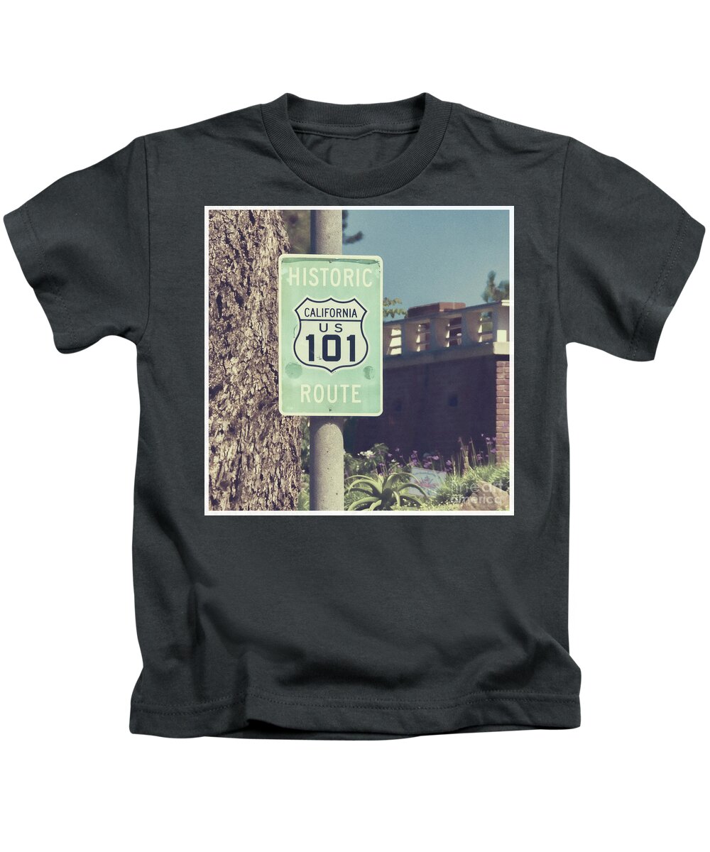 Square Kids T-Shirt featuring the photograph Historic California 101 by Lenore Locken