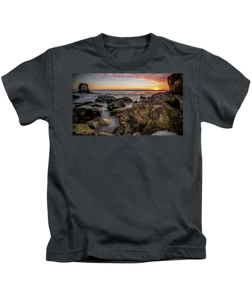 Sunset Kids T-Shirt featuring the photograph Horizon Glow by Mike Long