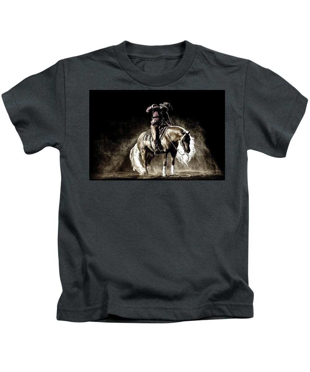 Cowboy Kids T-Shirt featuring the photograph In The Still Of Light by Lincoln Rogers