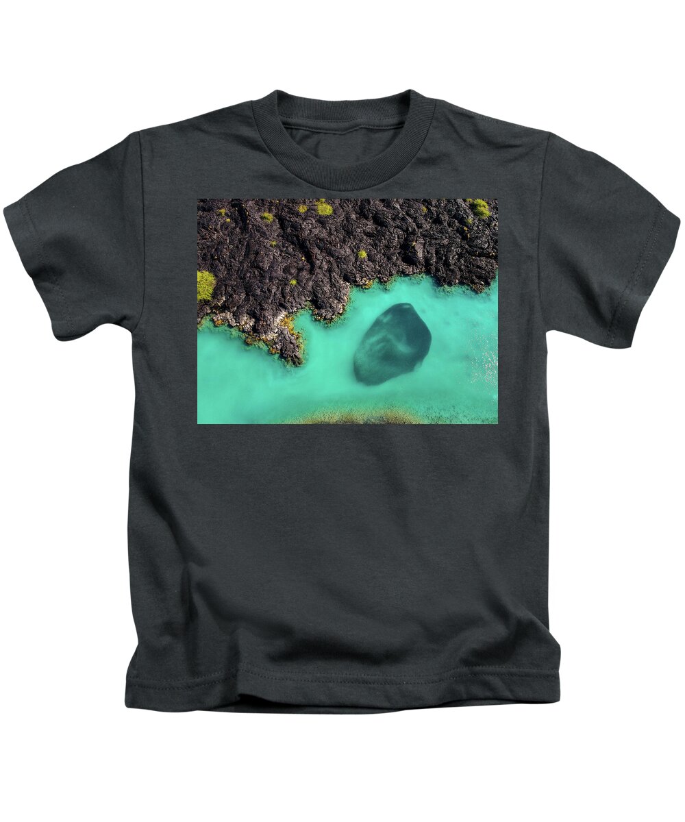 Kiholo Bay Kids T-Shirt featuring the photograph Kiholo Bay Bait Ball by Christopher Johnson