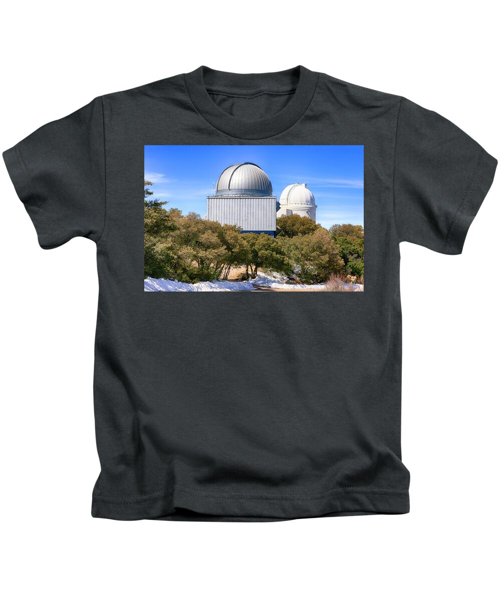 Observatory Kids T-Shirt featuring the photograph Kitt Peak Observatory AZ by Chris Smith