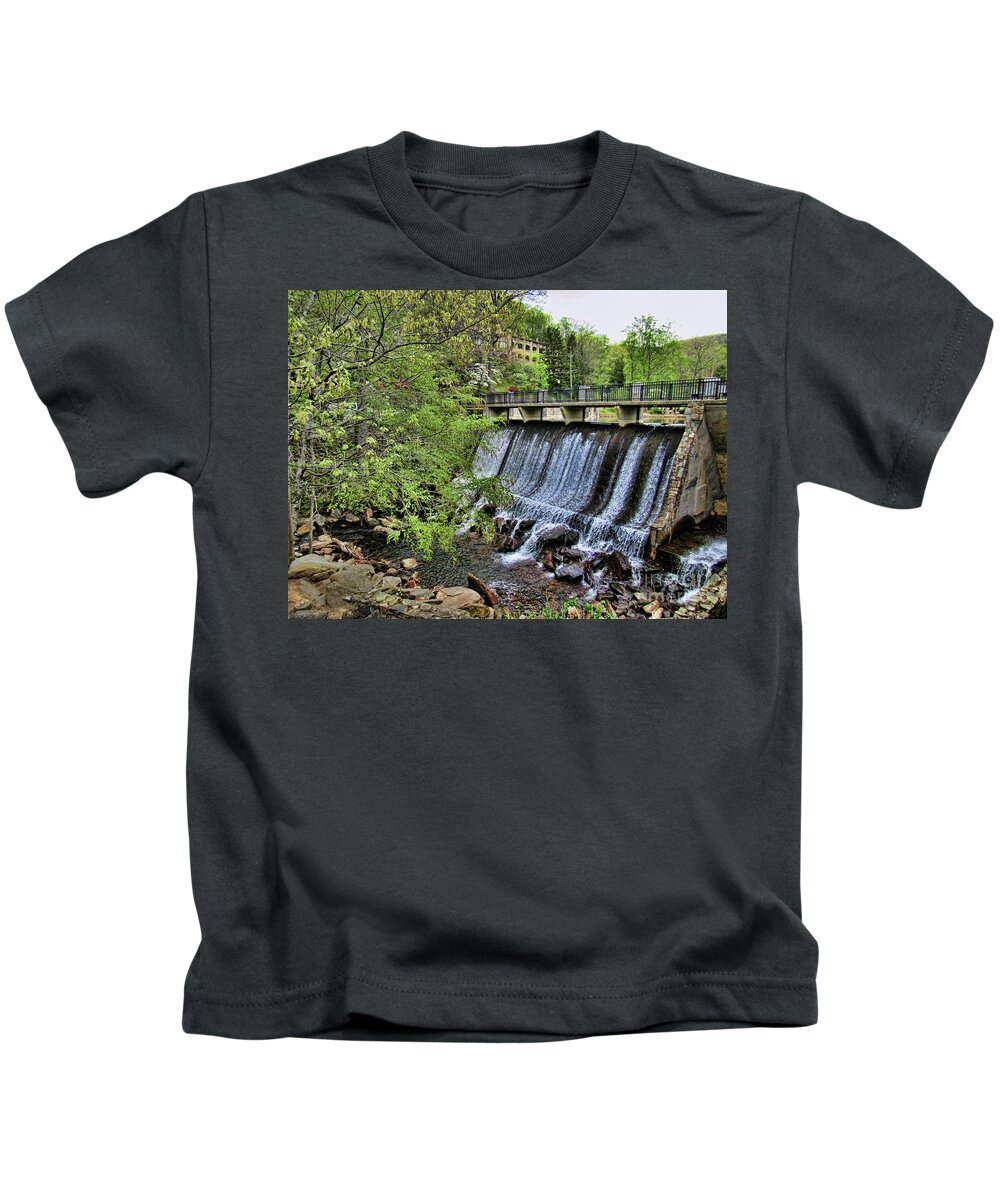 Lake Susan Kids T-Shirt featuring the photograph Lake Susan Overflow at Montreat by Roberta Byram
