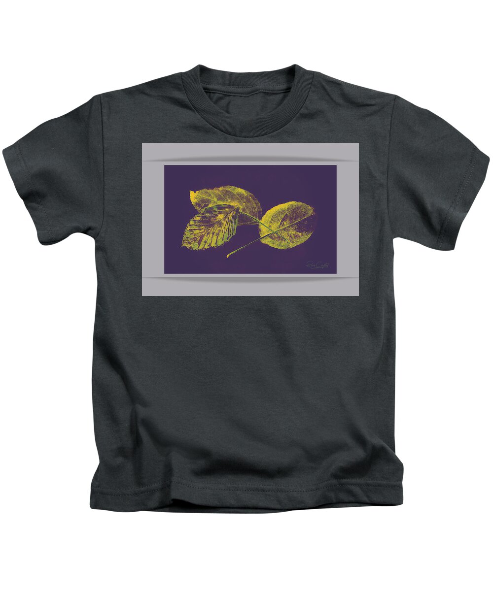 Autumn Kids T-Shirt featuring the photograph Leaving In A Blaze Of Purple by Rene Crystal