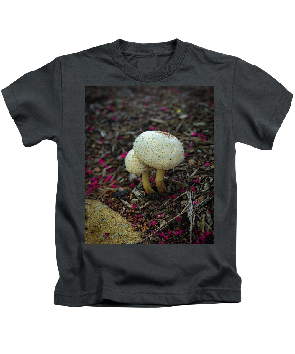 Flora Kids T-Shirt featuring the photograph Magical Mushrooms by Lora J Wilson