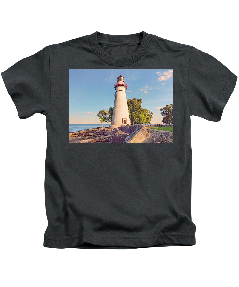 Marblehead Lighthouse Kids T-Shirt featuring the photograph Marblehead Lighthouse II by Marianne Campolongo