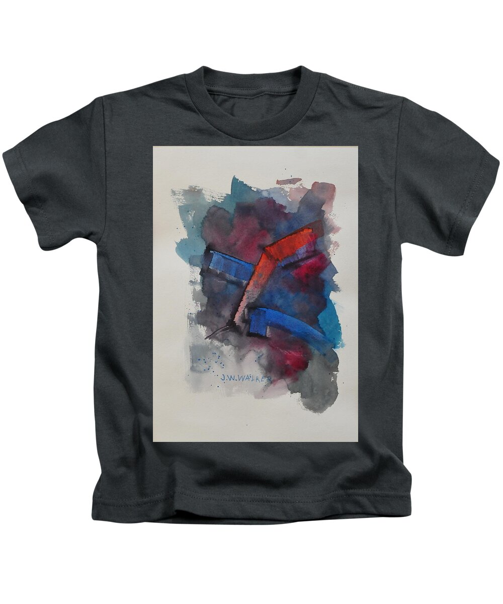 Abstract Kids T-Shirt featuring the painting Martha's Disgrace by John W Walker