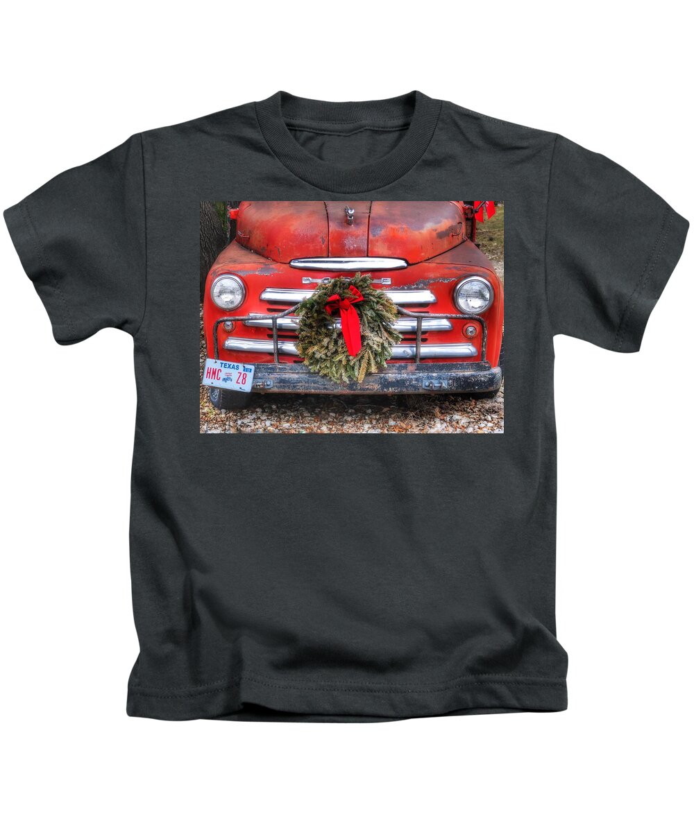 Texas Kids T-Shirt featuring the photograph Merry Christmas Texas by Gia Marie Houck