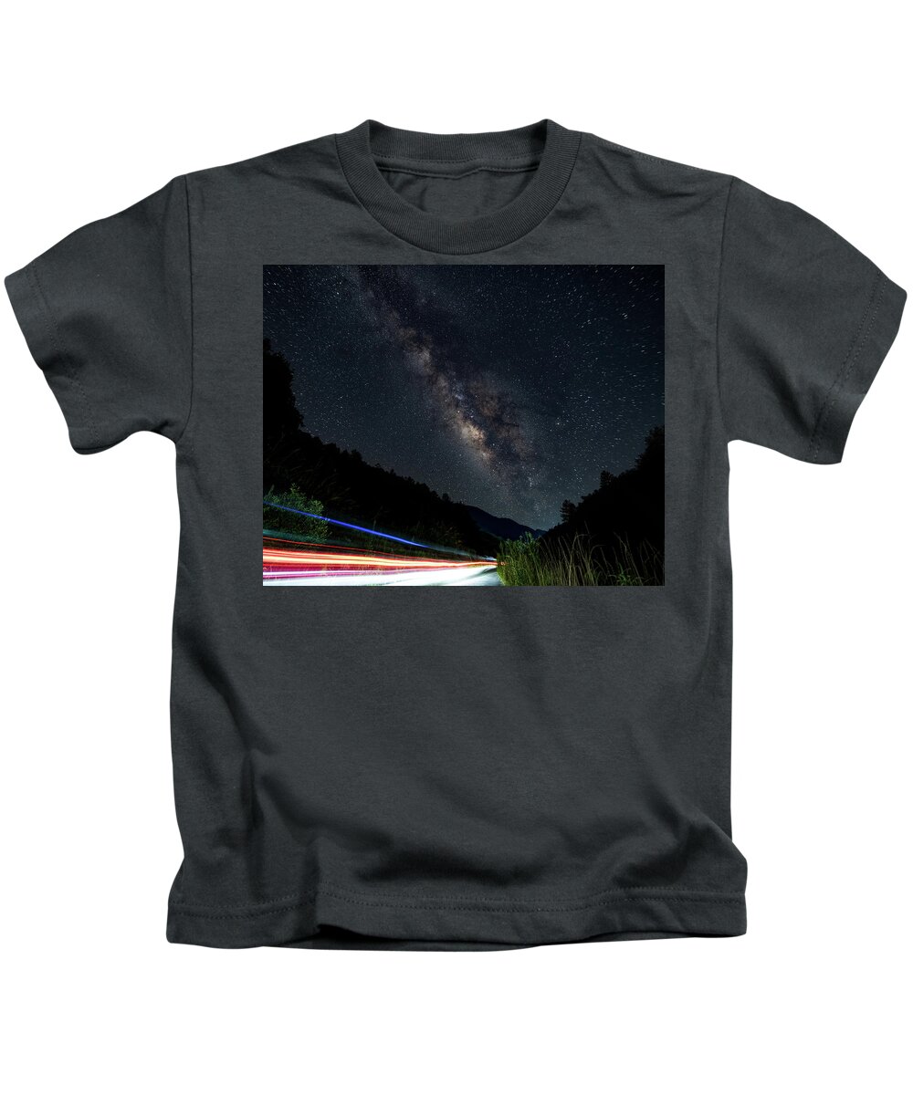 Milky Way Kids T-Shirt featuring the photograph Milky Way over the South Road by William Dickman
