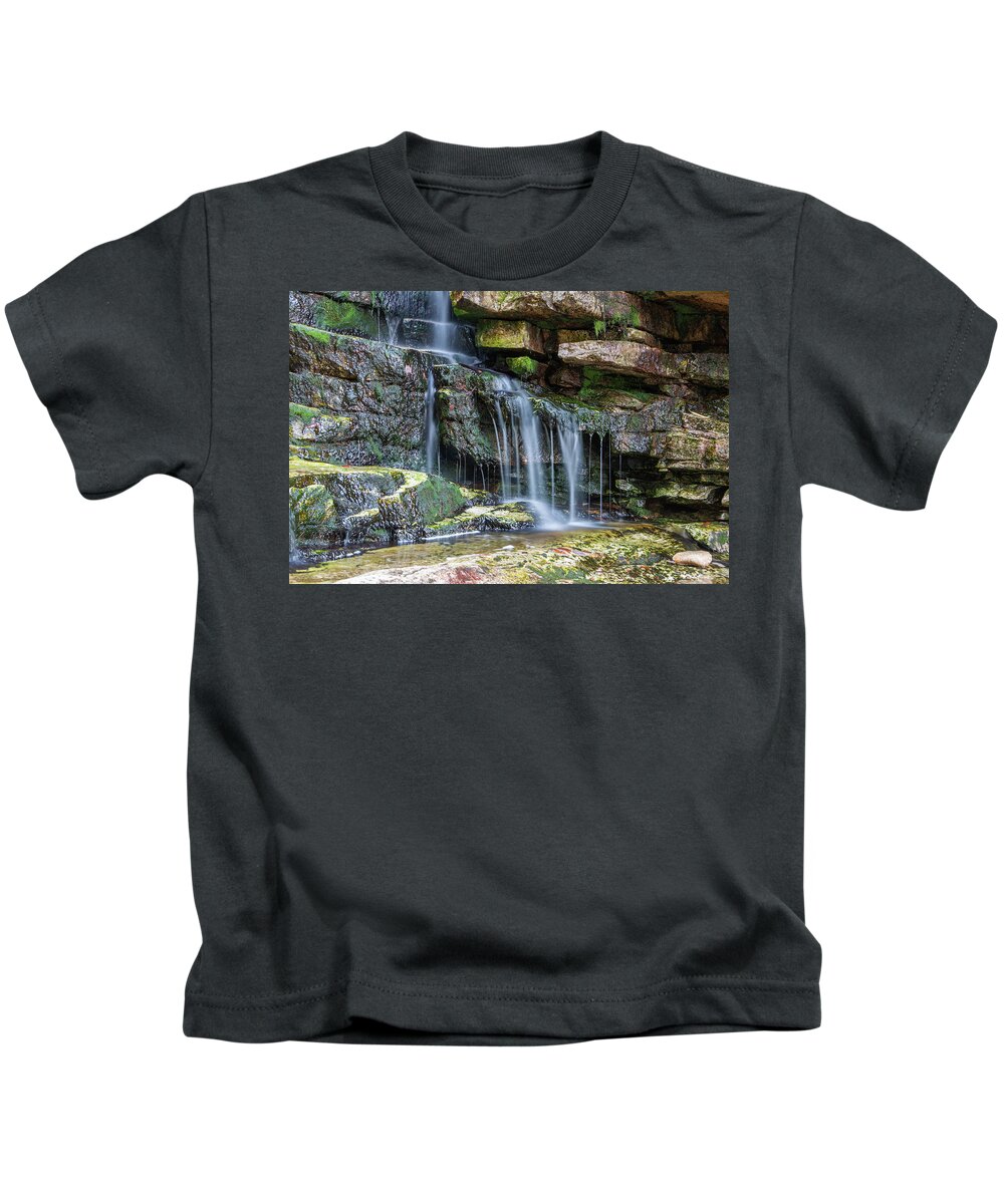 Long Exposure Kids T-Shirt featuring the photograph Mini Waterfall at Stony Kill by Jeff Severson