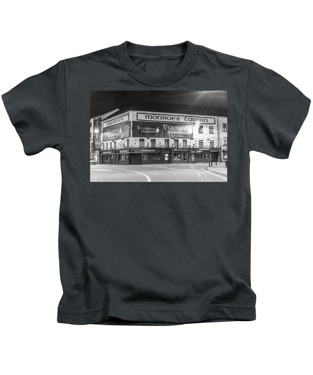 Canon Kids T-Shirt featuring the photograph Monroe's Tavern Galway Ireland by John McGraw