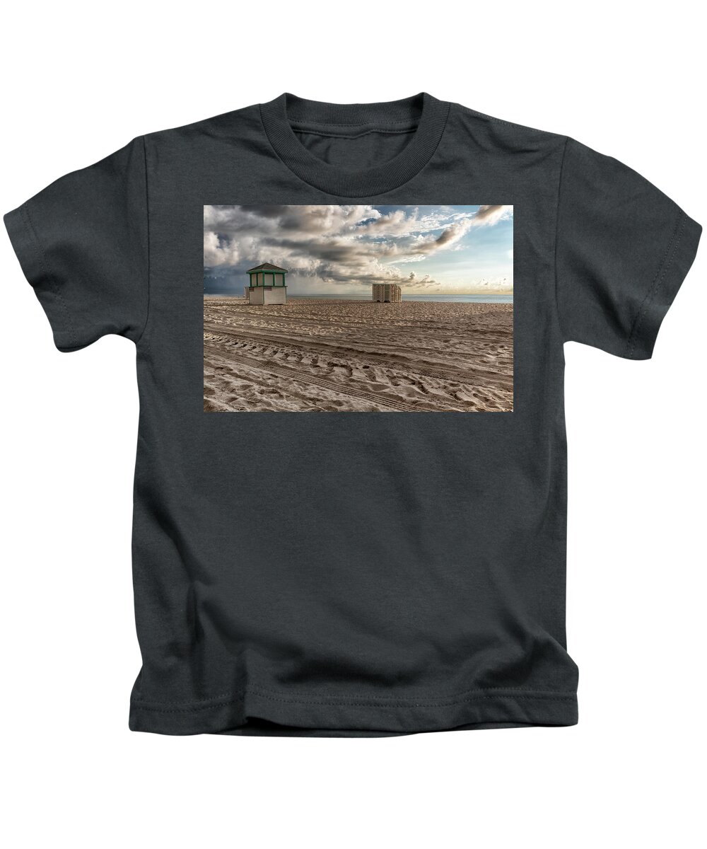 Morning Kids T-Shirt featuring the photograph Morning in Miami by Alison Frank