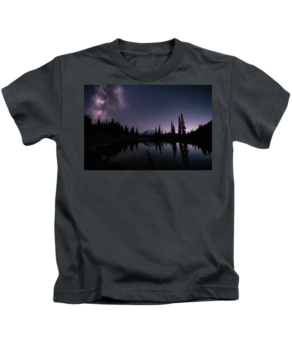 Mount Rainier Kids T-Shirt featuring the photograph Mount Rainier from Tipsoo by Judi Kubes