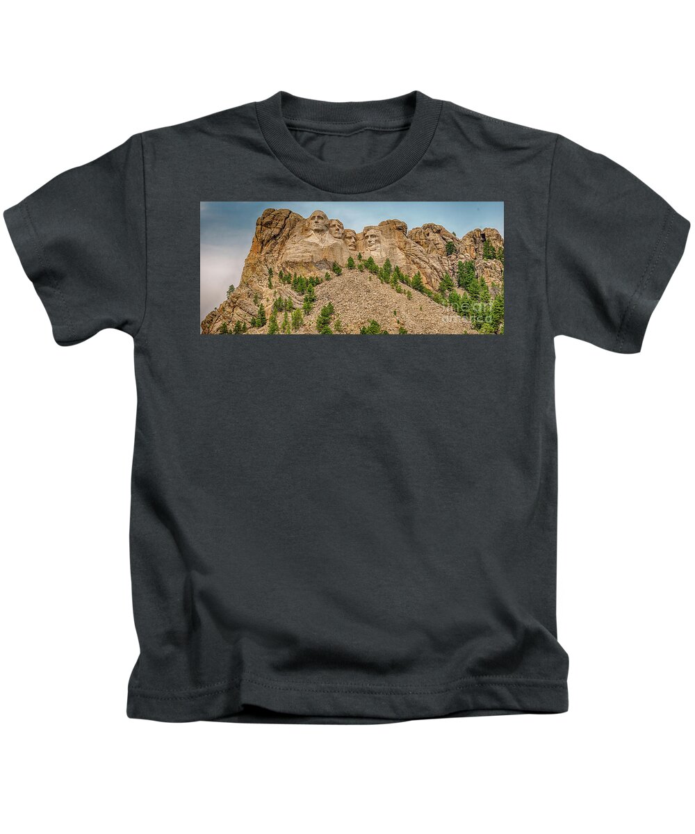 Mountain Kids T-Shirt featuring the photograph Mount Rushmore by Dheeraj Mutha