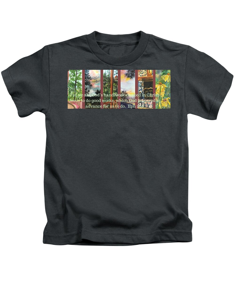 Strawberry Kids T-Shirt featuring the painting My Cup Runneth Over by Cheryl Wallace